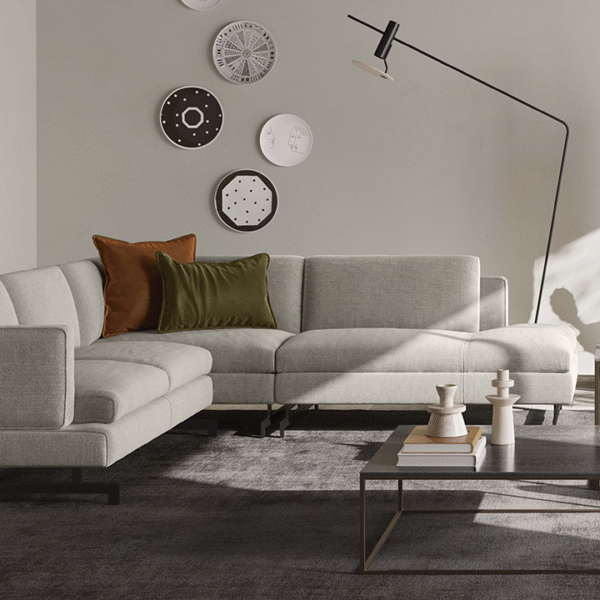 Modern Jeremy sofa by Natuzzi, high-end Italian design for Troy, Michigan.