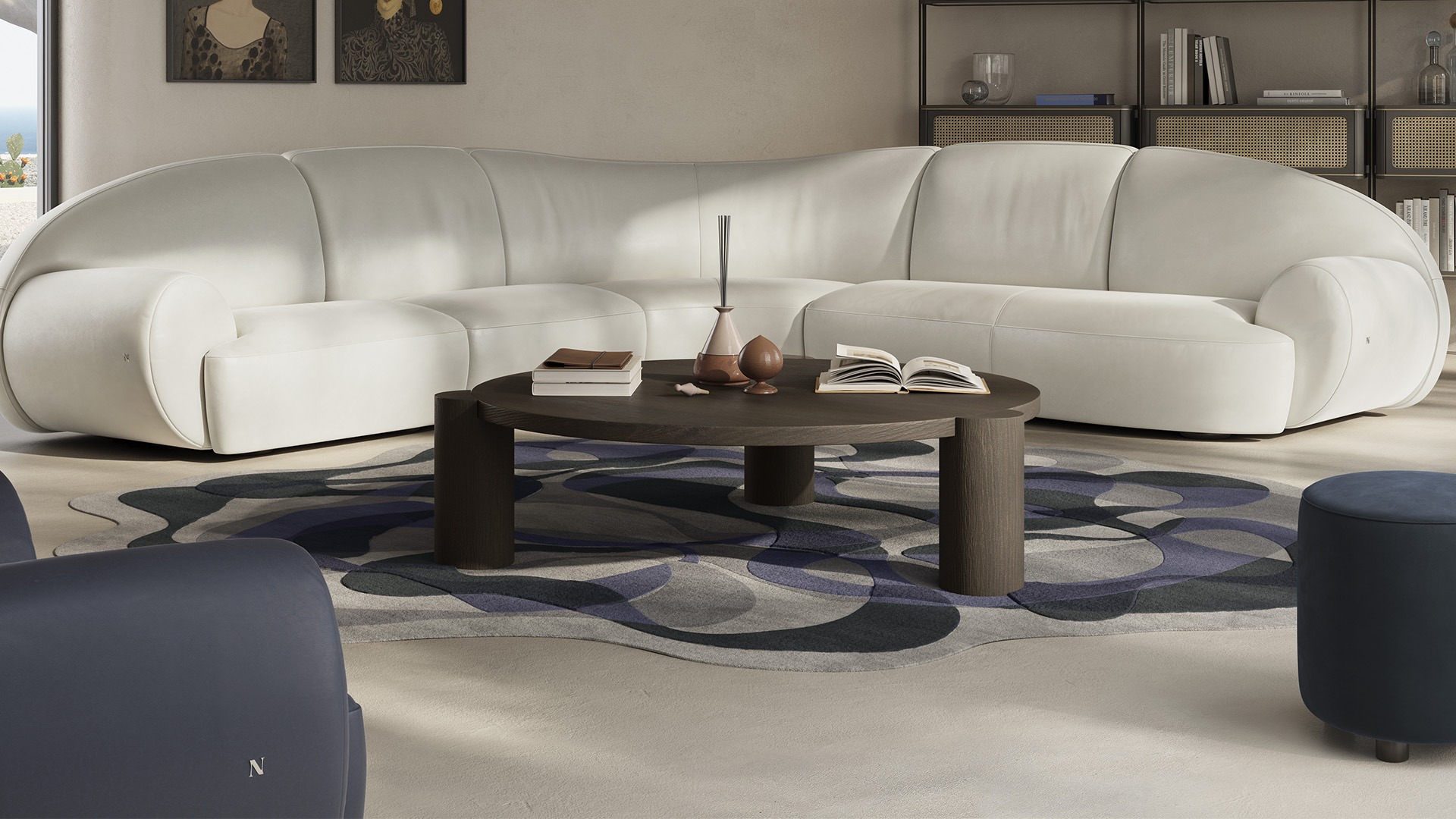 Modern Italian Memoria textured area rug by Natuzzi, designer sophisticated living room carpet for Troy, Michigan.