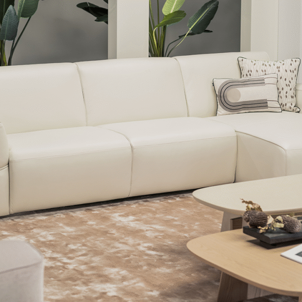 Luxury contemporary Easy sectional by Natuzzi, perfect for a sophisticated living space in Troy, Michigan.