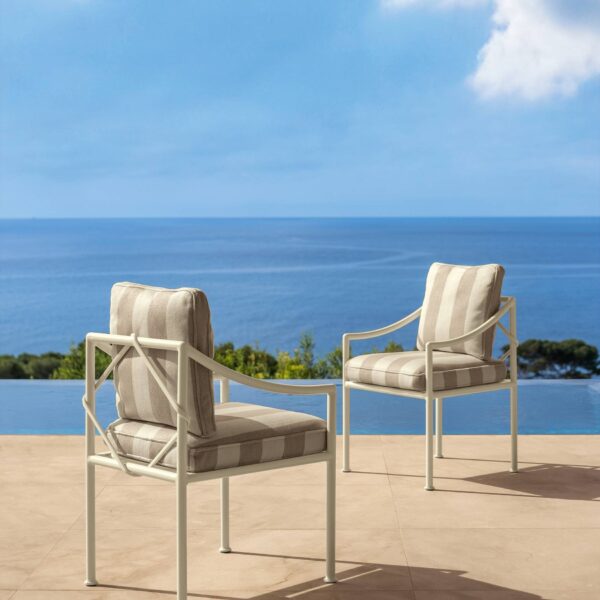 Modern Capri Dining Armchair by Talentispa Italian design in Royal Oak Michigan showroom