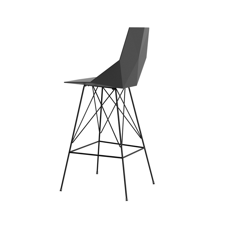 "FAZ Steel Chair by Vondom featuring a geometric seat with sleek metal legs."