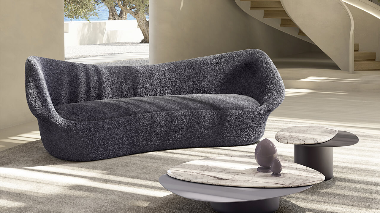 Modern Splash sofa by Natuzzi, high-end Italian design for Birmingham, Michigan.