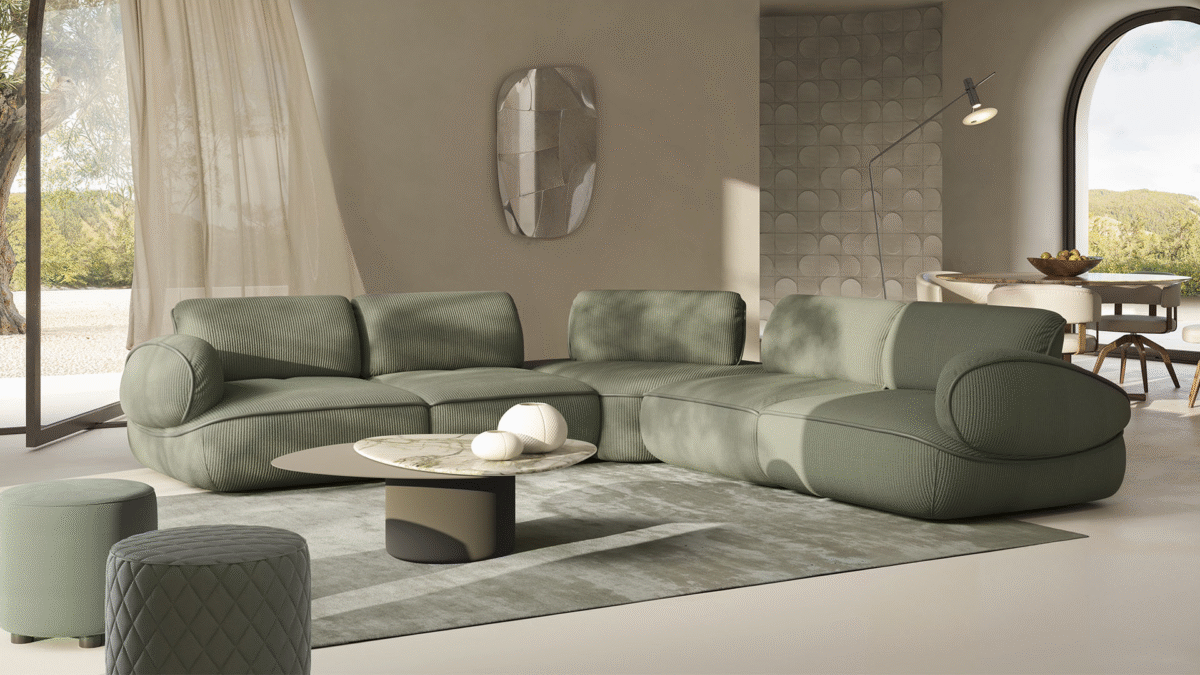 High-end Snail Project by Natuzzi, a modern Italian furniture collection for Troy, Michigan.