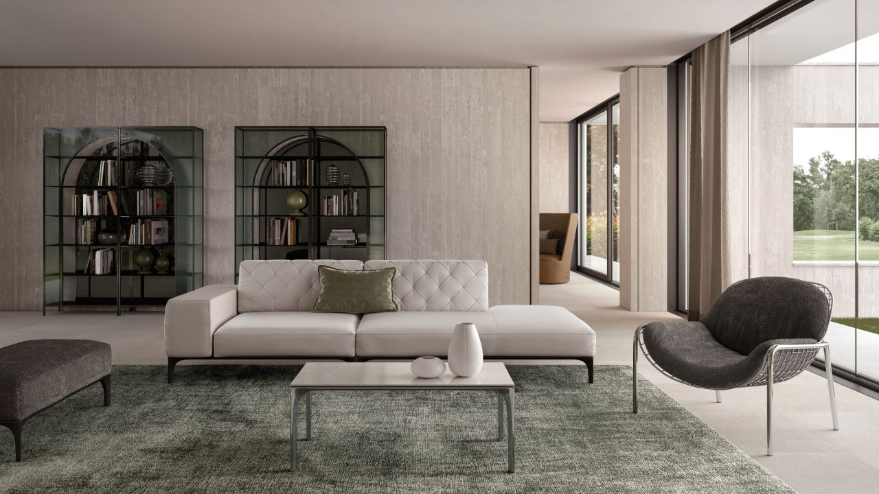 Modern Skyline sofa by Natuzzi, high-end Italian design for Birmingham, Michigan.