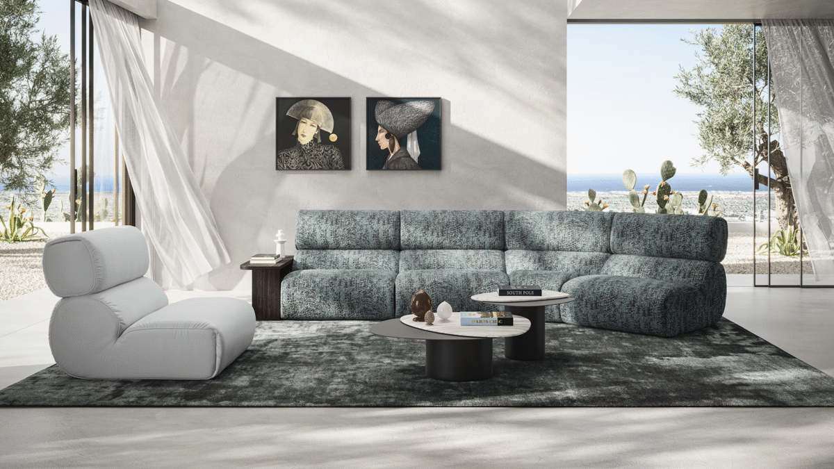 Modern Momento Project by Natuzzi, high-end Italian furniture for Birmingham, Michigan.