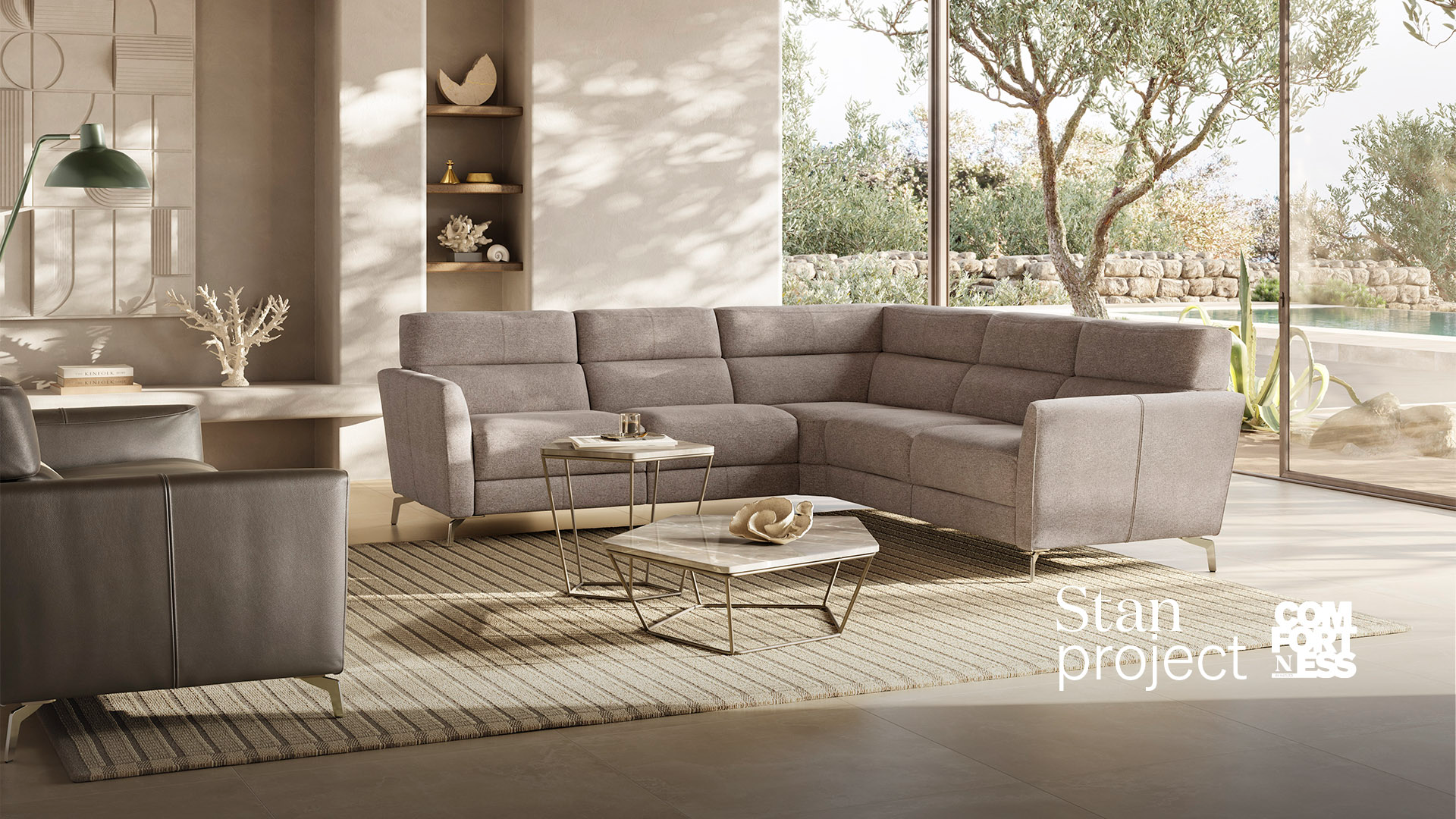 High-end Stan Project by Natuzzi, a modern Italian furniture collection for Royal Oak, Michigan.