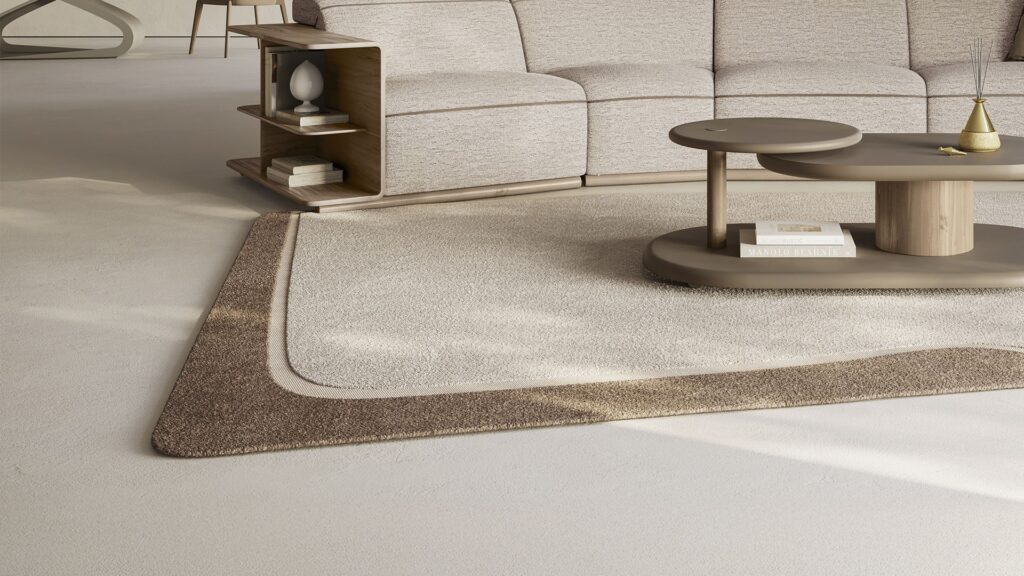 Modern Pagoda Rug by Elena Salmistraro for Natuzzi Italia, high-end Italian artistic design for Royal Oak, Michigan.