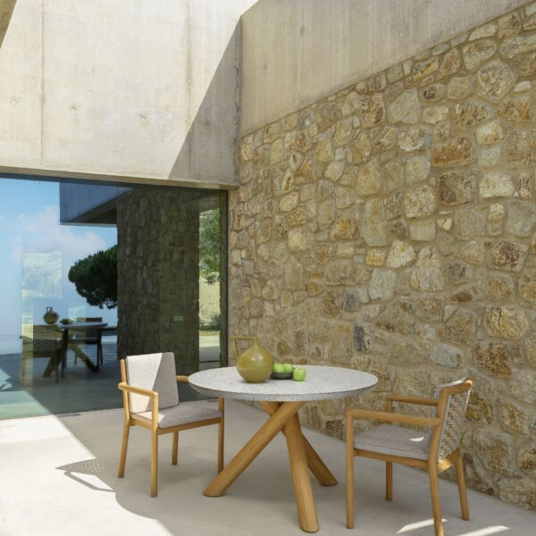 Modern Prichi Dining Armchair by Talentispa Italian design in Royal Oak Michigan showroom