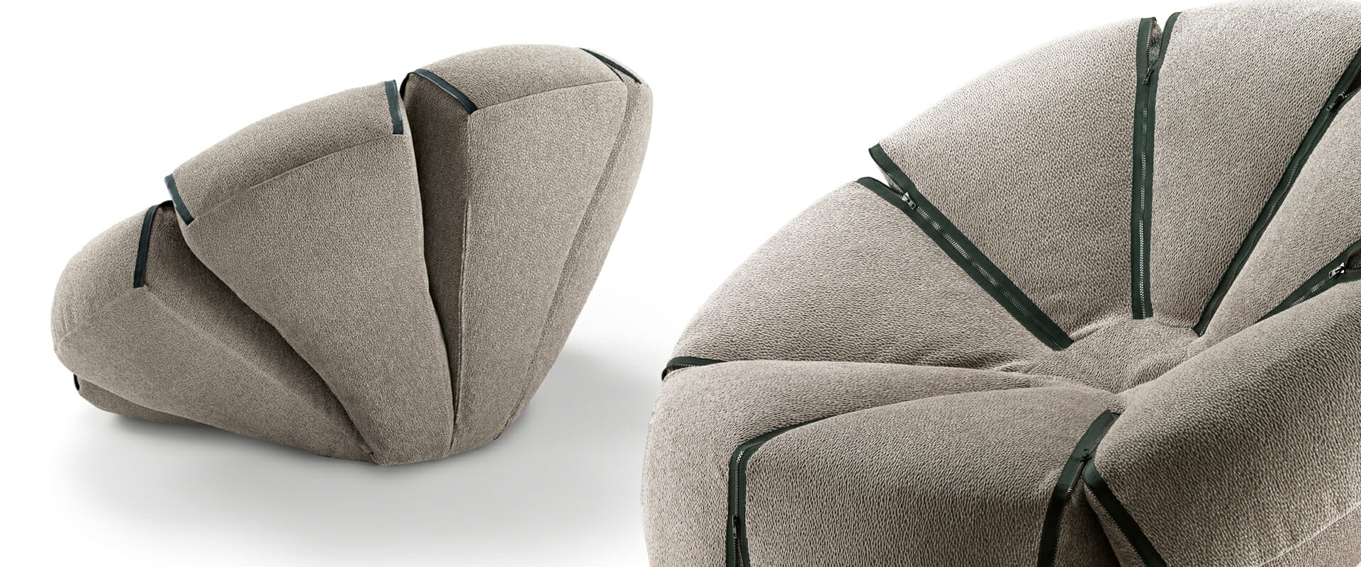 “Lol:) sofa by Arketipo with playful curved design at Royal Oak showroom”