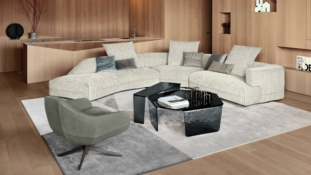 Designer Starman sofa by Arketipo in spacious, upscale living space