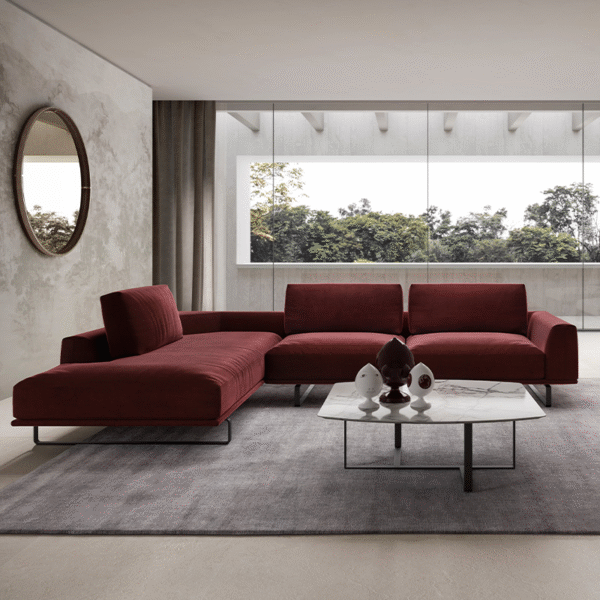 Modern Time sofa by Natuzzi, high-end Italian design for Troy, Michigan.