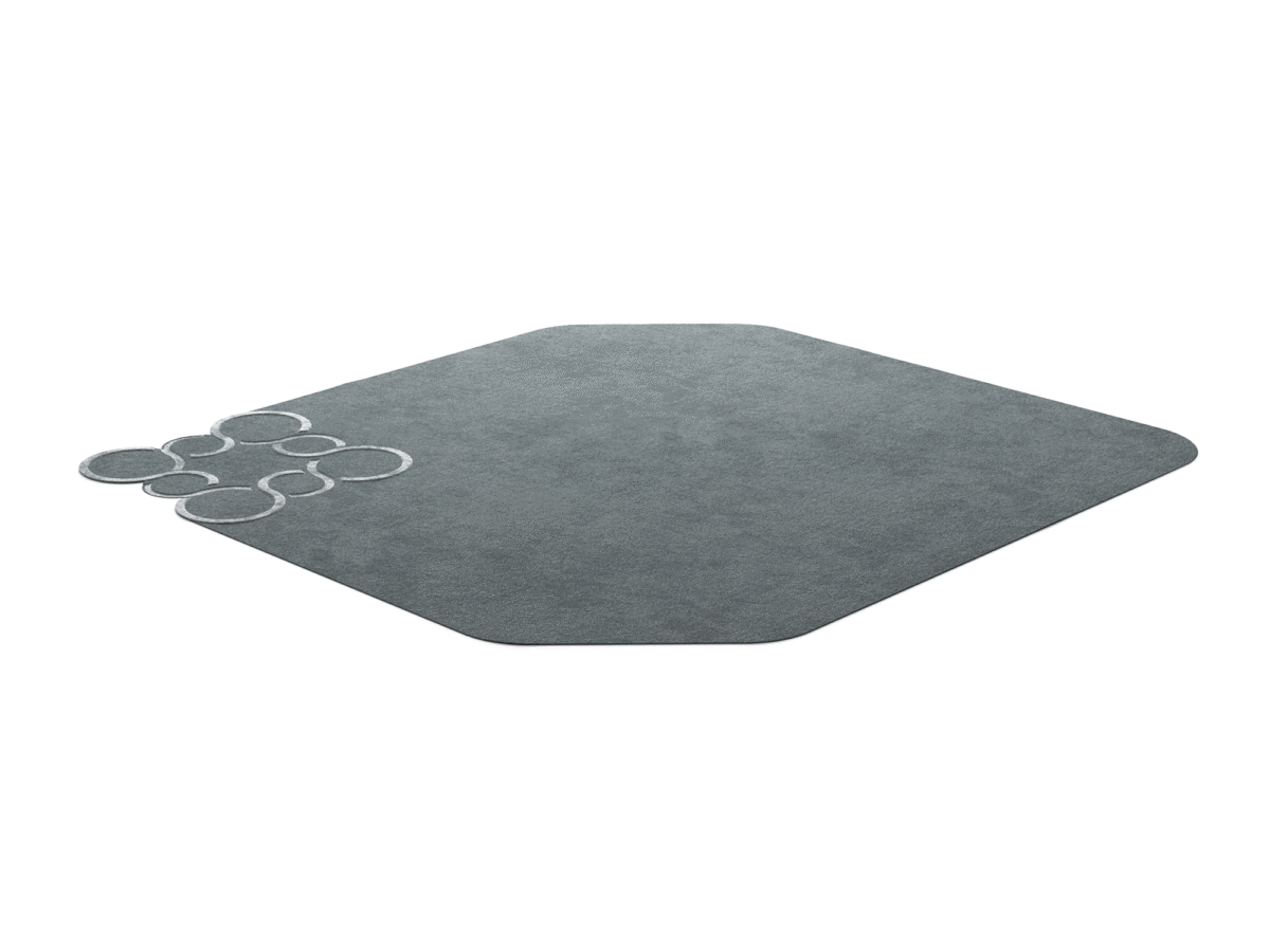 Modern Italian Radice nature-inspired area rug by Natuzzi, designer artistic living room carpet for Troy, Michigan.