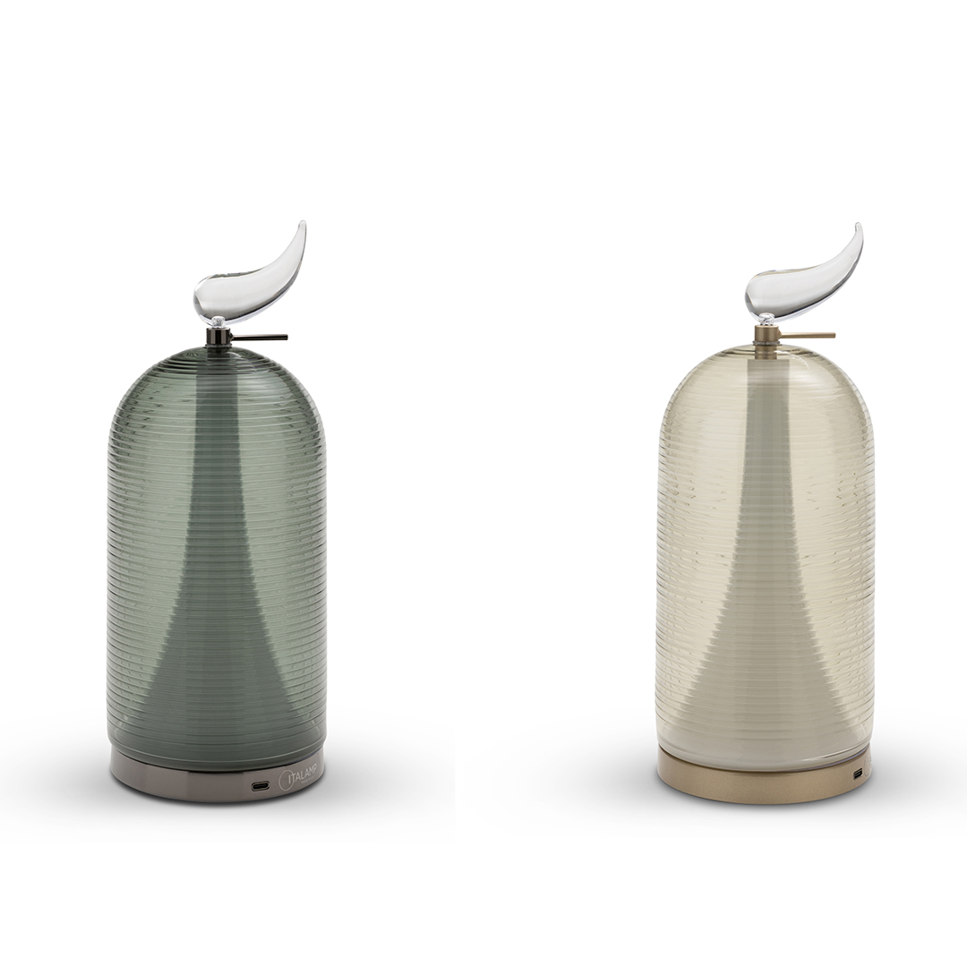 Modern Munetta Table Lamp by Enrico Fazio for Natuzzi Italia, high-end Italian lighting for Royal Oak, Michigan.