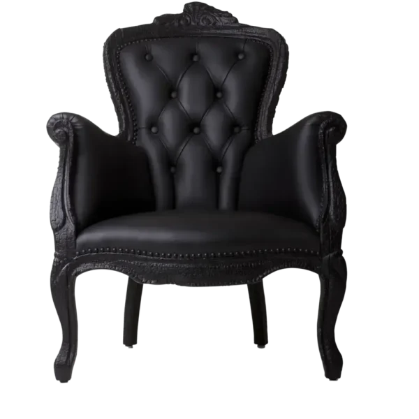 Smoke Armchair by Moooi with charred wood finish