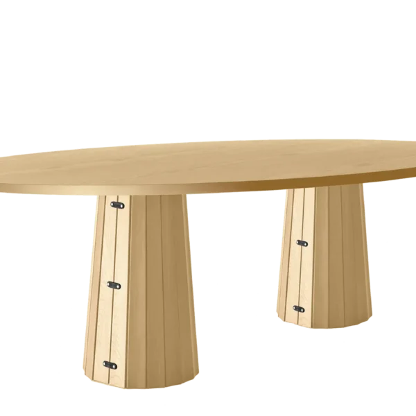 Oval Container Table Bodhi by Moooi in dining space