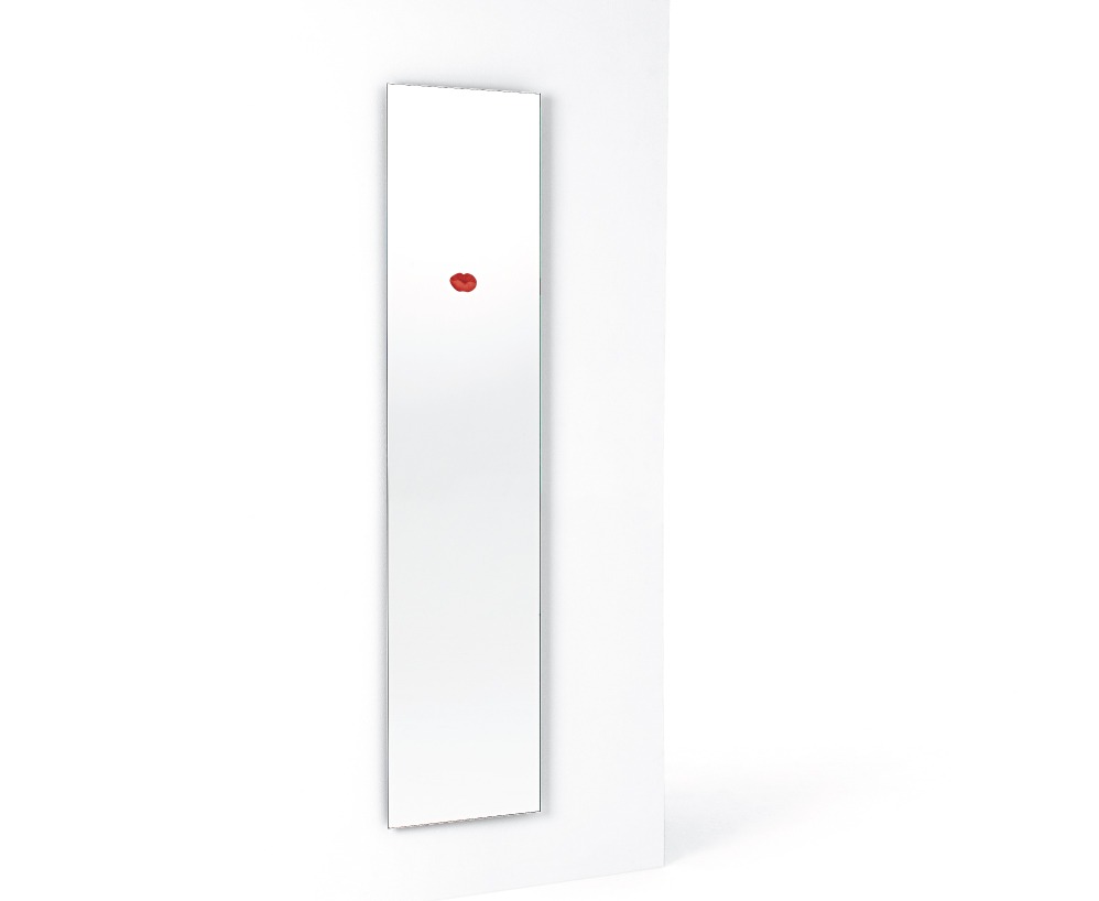 Introduce a touch of Italian artistry to your Royal Oak, Michigan home with the Lipstick Mirror by Opinion Ciatti, featuring a full-length mirror with a red silk-screened kiss detail.
