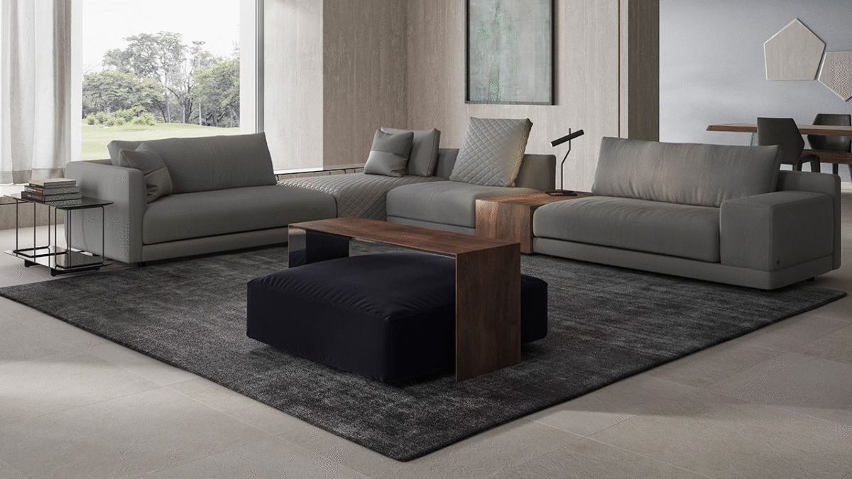 High-end Melpot sofa by Natuzzi, a modern Italian design for Troy, Michigan.