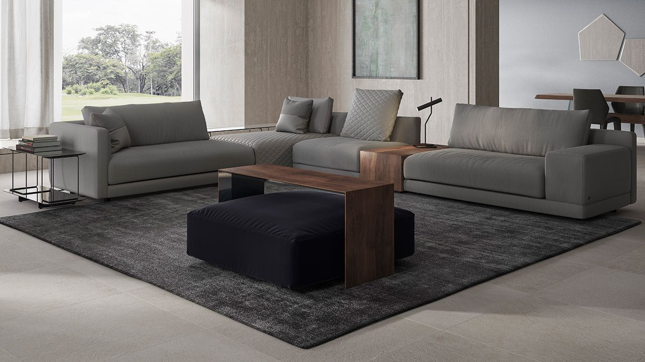 High-end Melpot sofa by Natuzzi, a modern Italian design for Troy, Michigan.