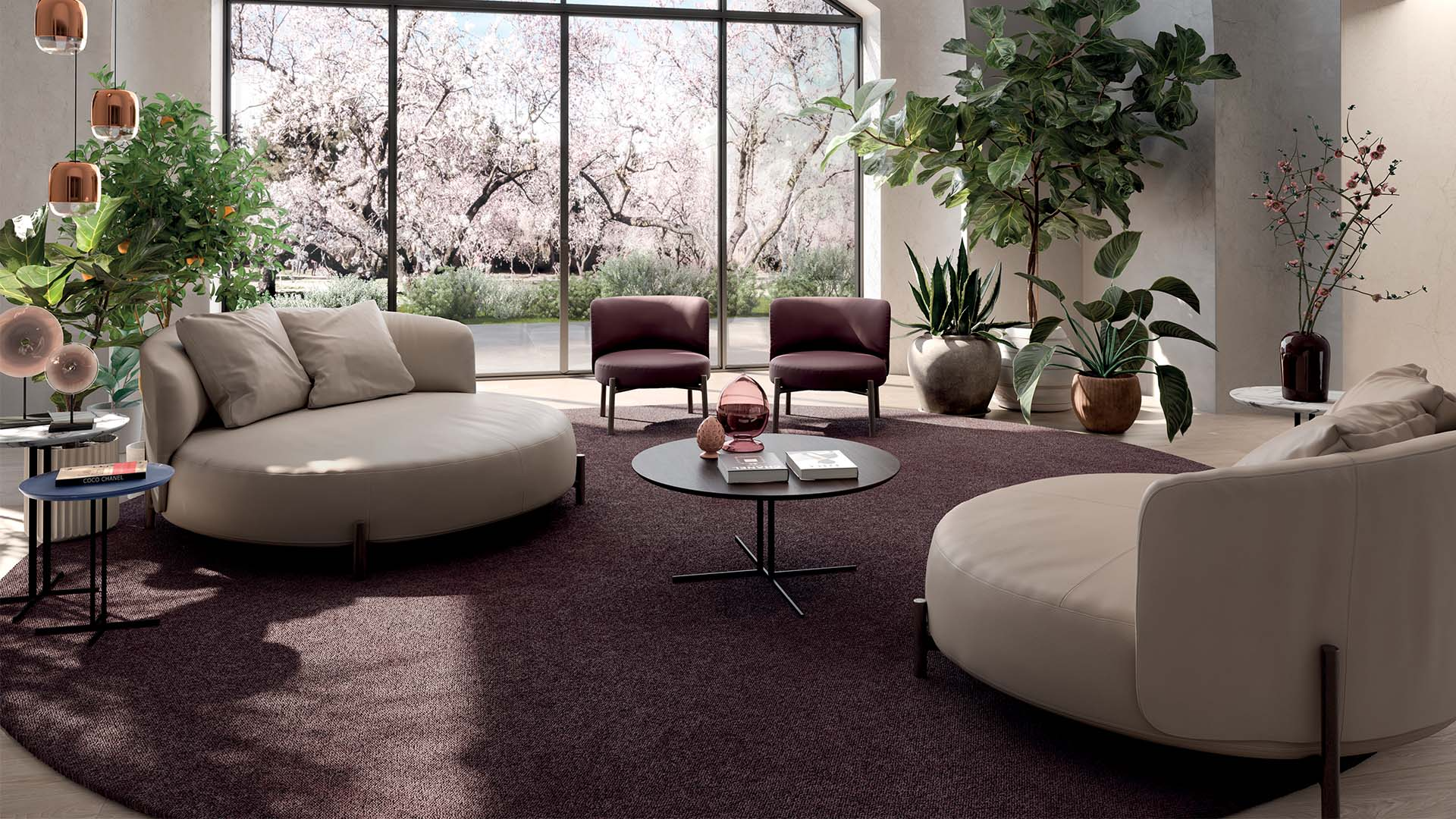 Modern Amalia sofa by Natuzzi, high-end Italian design for Birmingham, Michigan.