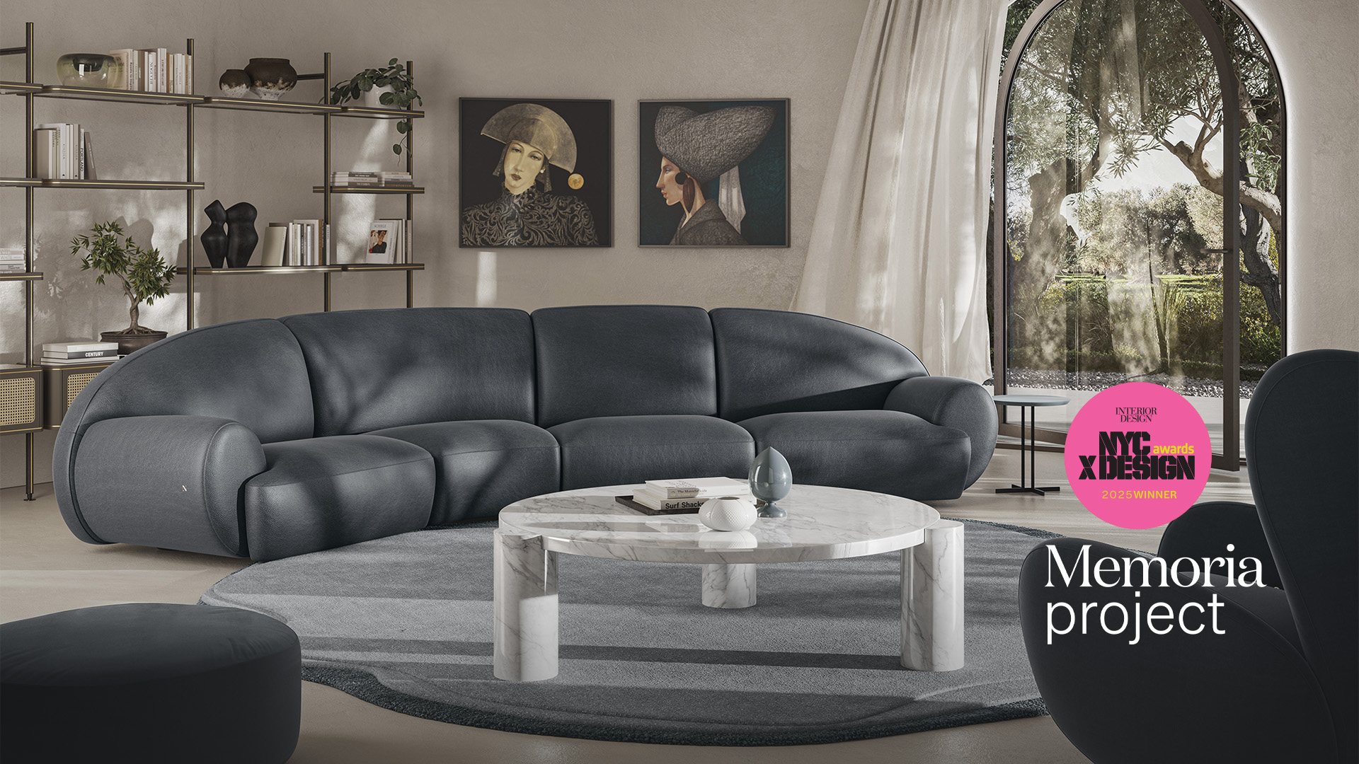 Modern Memoria Project by Natuzzi, high-end Italian furniture for Royal Oak, Michigan.