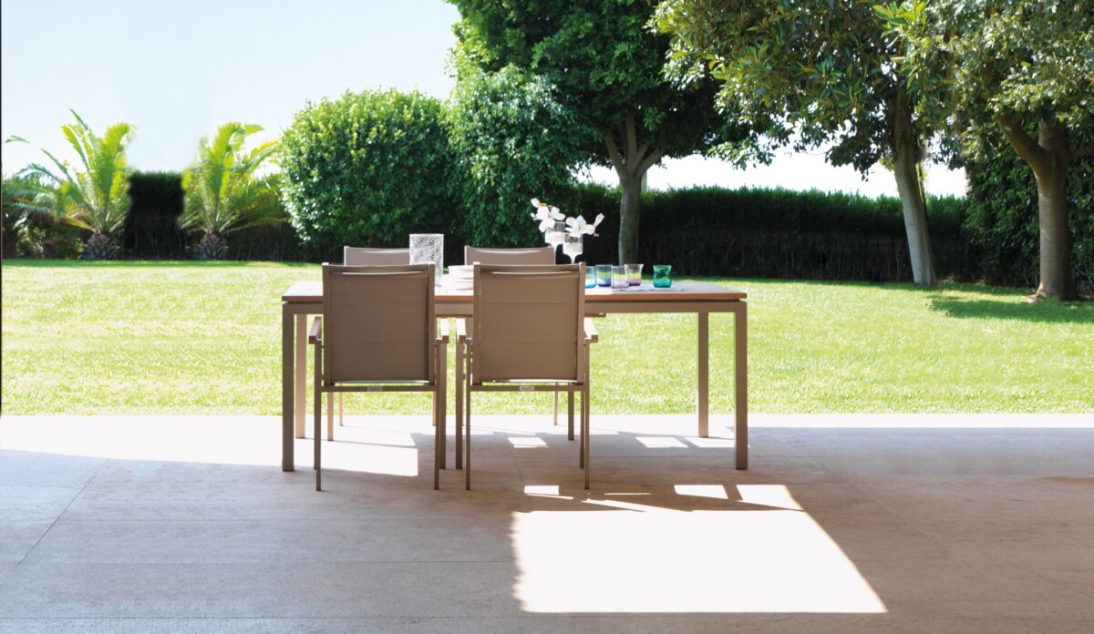 High-end Timber Dining Armchair from Talenti crafted for stylish alfresco dining in Birmingham, Michigan