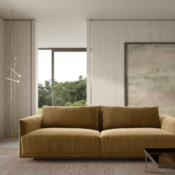 Modern Long Beach sofa by Natuzzi, high-end Italian design for Royal Oak, Michigan.