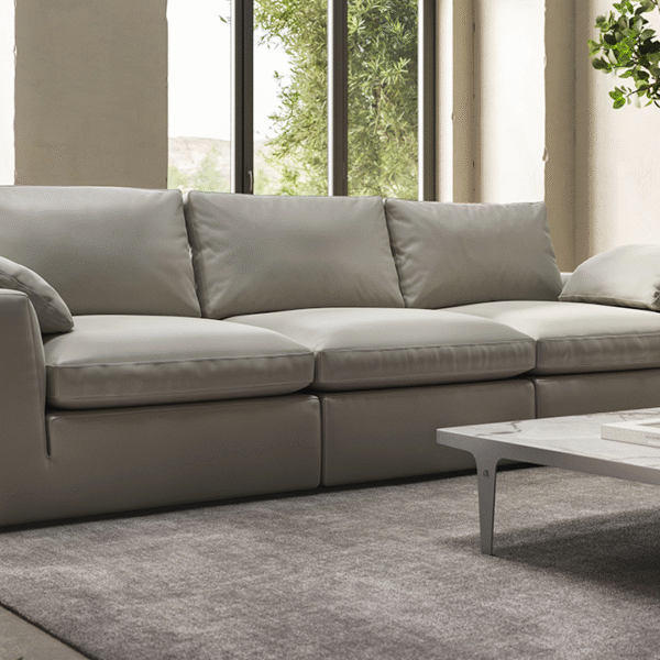 Modern Simple sofa by Natuzzi, high-end Italian design for Royal Oak, Michigan.