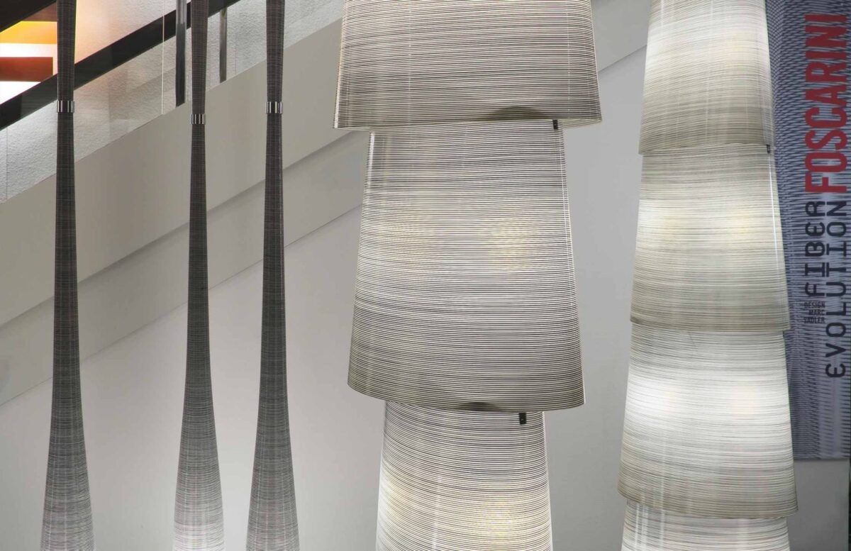Foscarini's TIniggand light fixture enhances contemporary decor in Birmingham, Michigan.