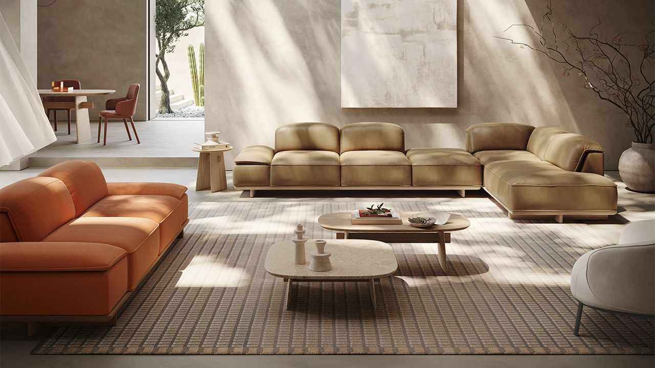 Modern Adam sofa by Natuzzi, high-end Italian design for Royal Oak, Michigan.
