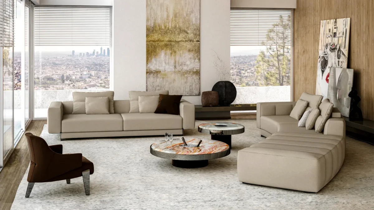 “Elegant Milky Way sofa by Arketipo displayed in Royal Oak Michigan furniture store”