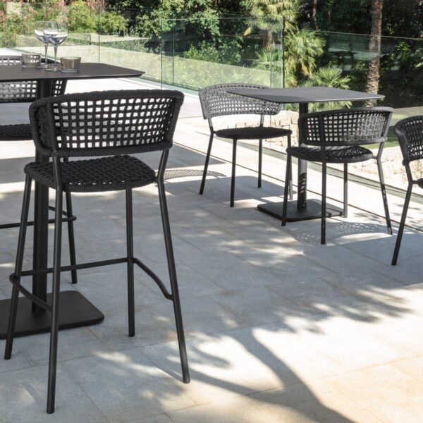 Modern Moon//Alu Stool by Talentispa Italian aluminum design in Royal Oak Michigan showroom