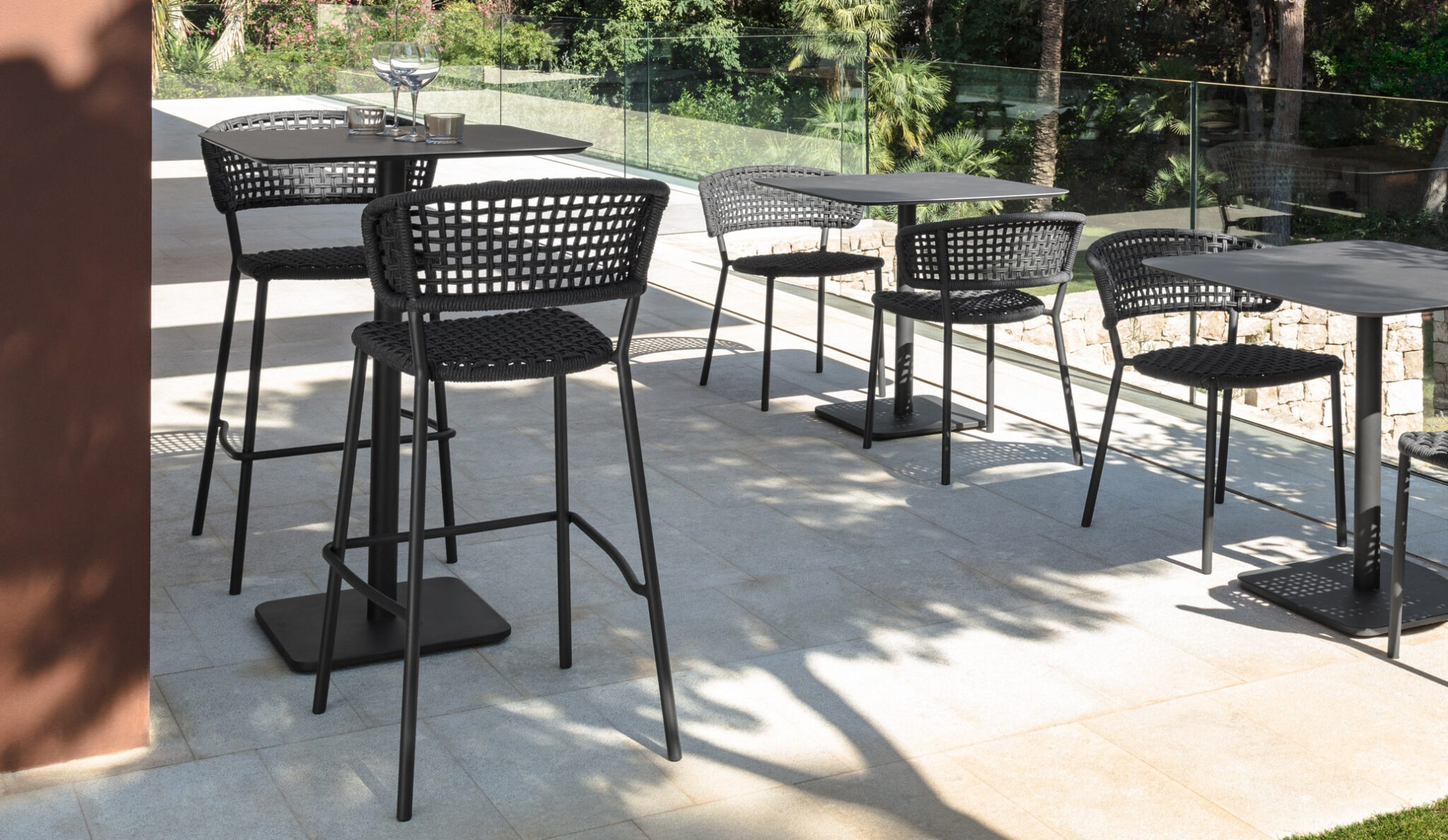 Modern Moon//Alu Stool by Talentispa Italian aluminum design in Royal Oak Michigan showroom