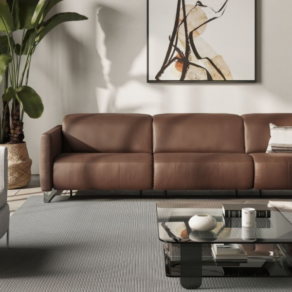 Modern Sophy sofa by Natuzzi, high-end Italian design for Royal Oak, Michigan.