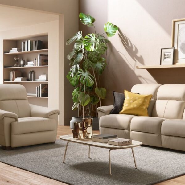 Luxury contemporary Potenza sectional by Natuzzi, designer seating for Royal Oak, Michigan.