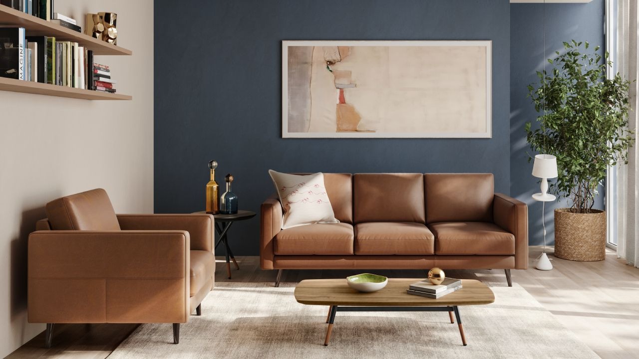 Luxury contemporary Destrezza armchair by Natuzzi, designer seating for Royal Oak, Michigan.