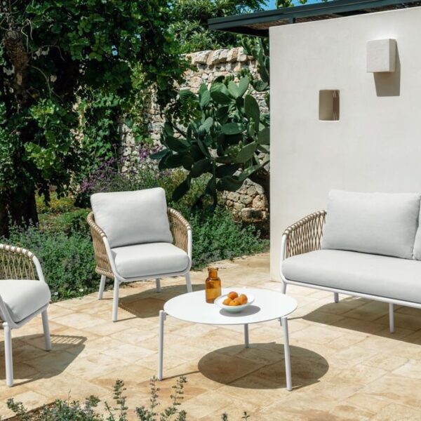 Modern Abel living armchair with plush cushioning by Talentispa
