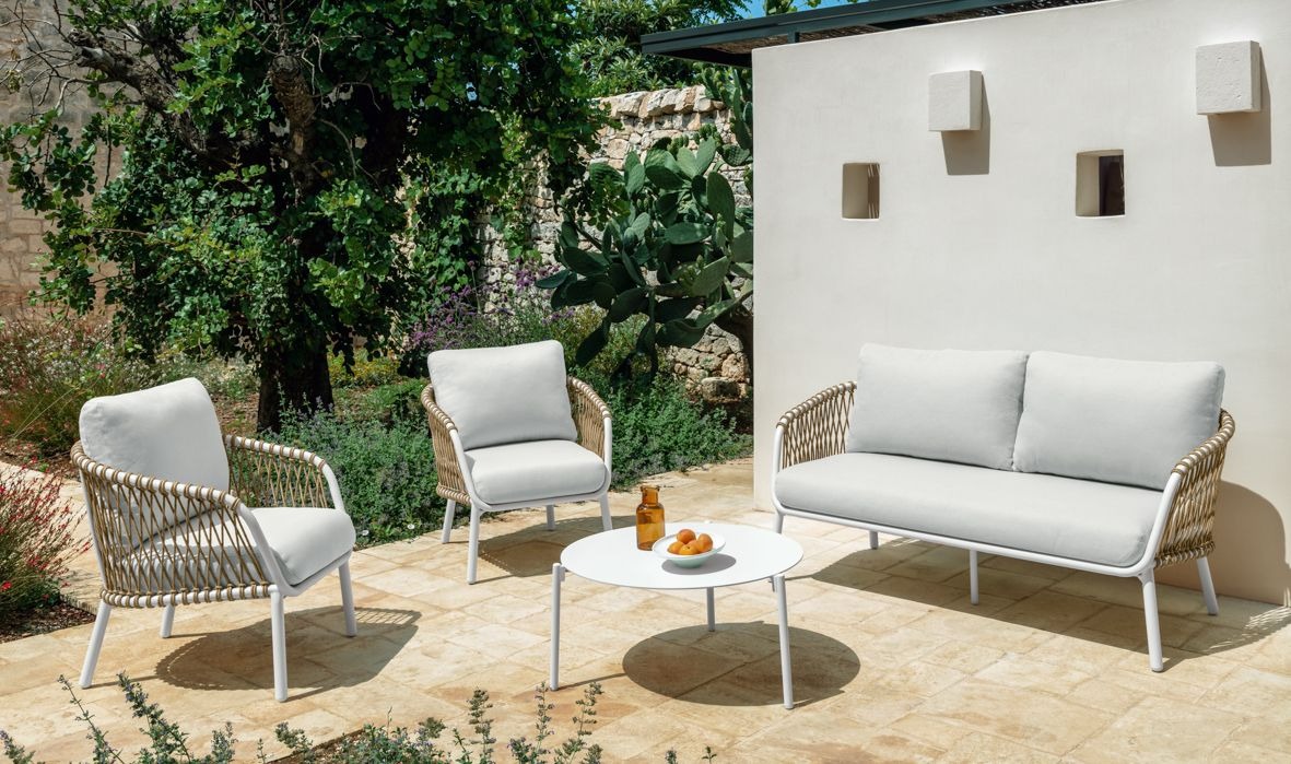 Modern Abel living armchair with plush cushioning by Talentispa