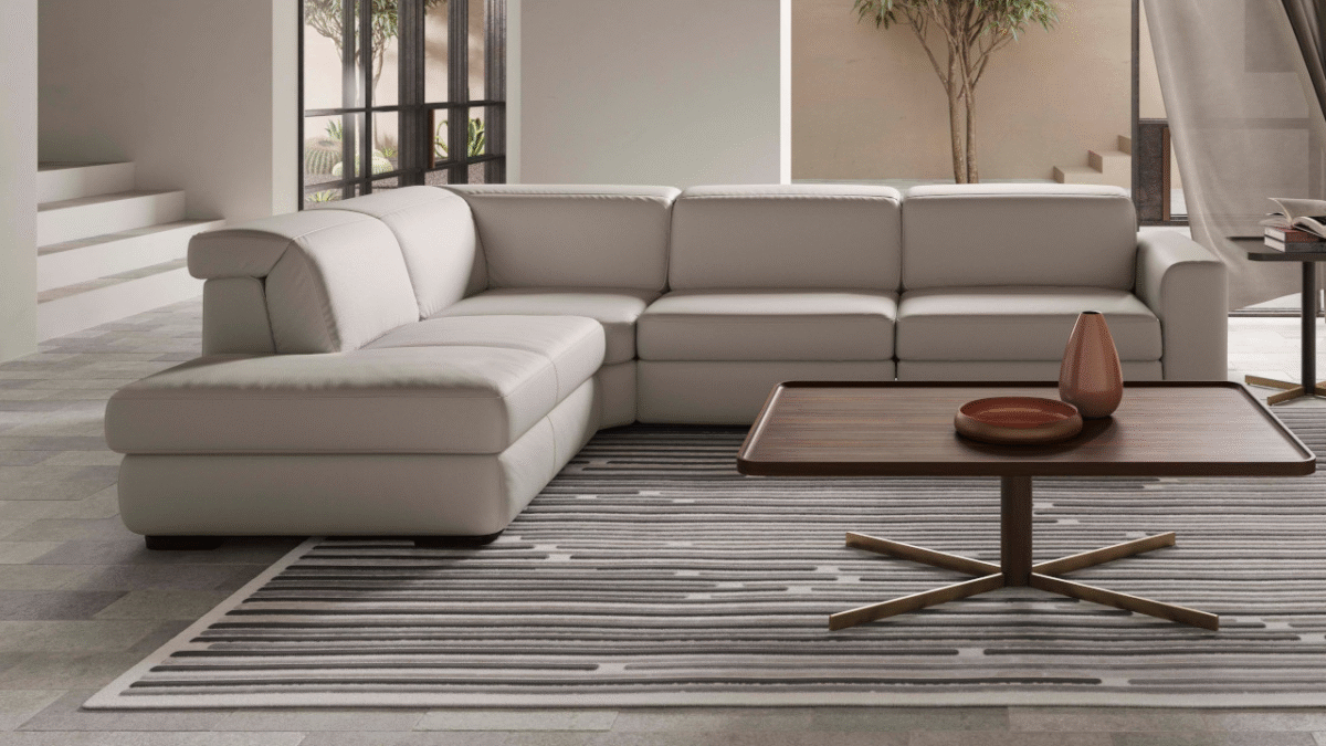 Luxury contemporary Diesis collection by Natuzzi, perfect for a sophisticated living space in Royal Oak, Michigan.