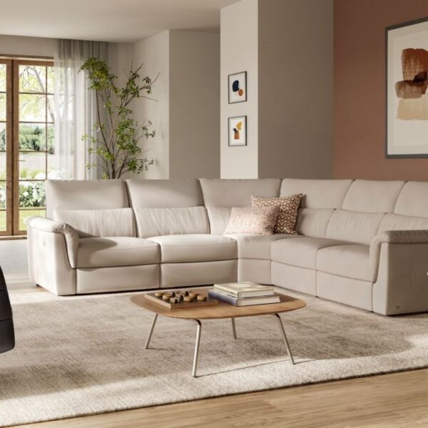 Luxury contemporary Amorevole sofa by Natuzzi Editions, high-end Italian design for Birmingham, Michigan.