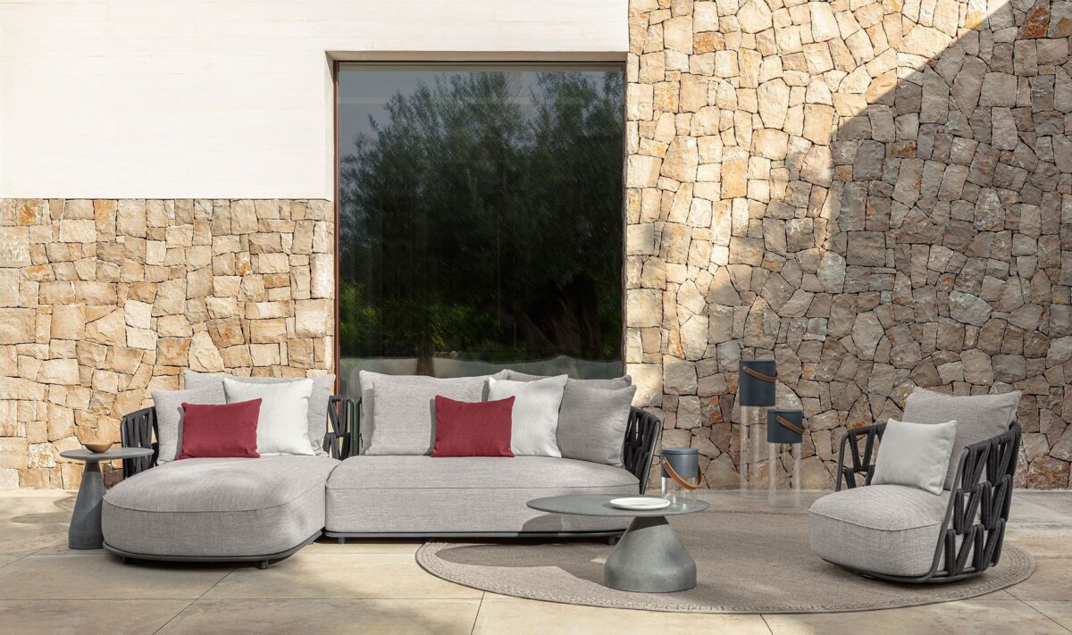 Luxury Swipe Sofa 2 seats by Talentispa Italian modern loveseat in Troy Michigan design studio