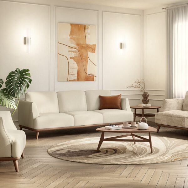 Luxury contemporary Charlotte sofa by Natuzzi, designer seating for Birmingham, Michigan.