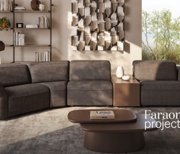 Modern Faraone Project by Natuzzi, high-end Italian furniture for Royal Oak, Michigan.