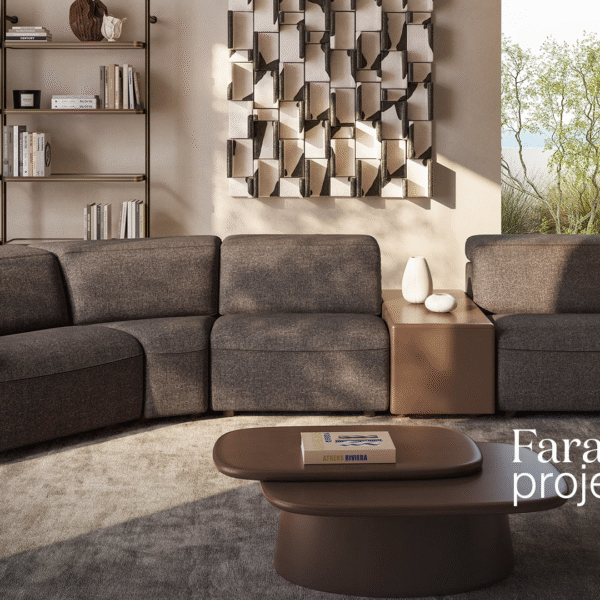 Modern Faraone Project by Natuzzi, high-end Italian furniture for Royal Oak, Michigan.