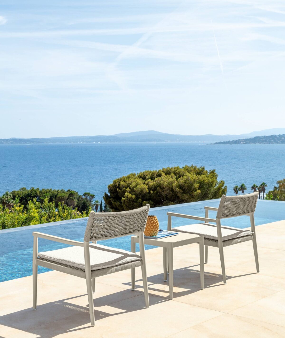 Contemporary Dolcevita//Alu Dining Chair by Talentispa stylish Italian aluminum seating at Birmingham Michigan interior