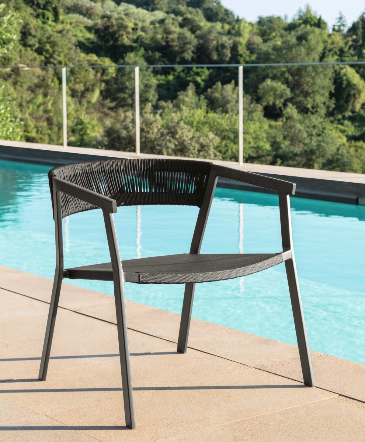 Designer Talenti Key Armchair on a luxury deck in Troy, Michigan – perfect for relaxed outdoor living