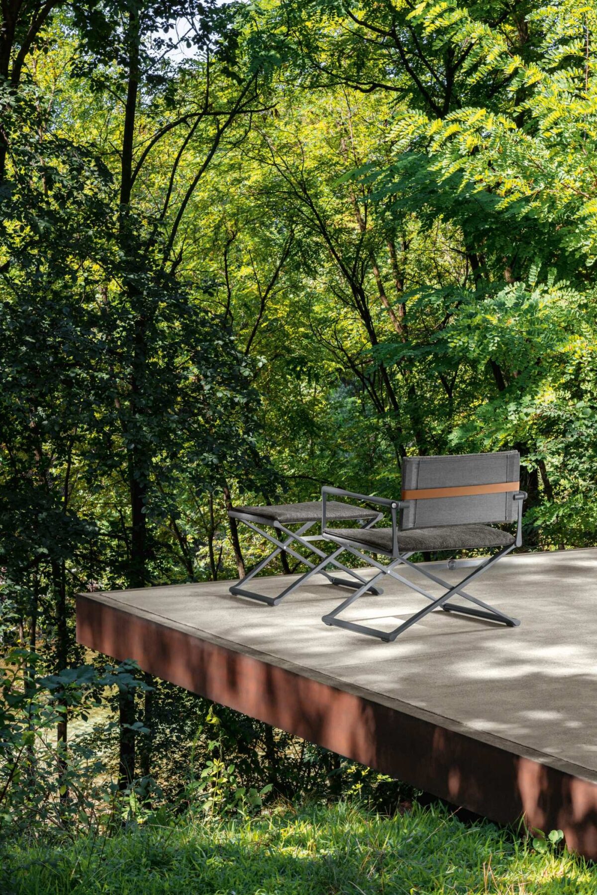 High‑end Riviera Director Chair by Talentispa luxury Italian seating Birmingham MI terrace