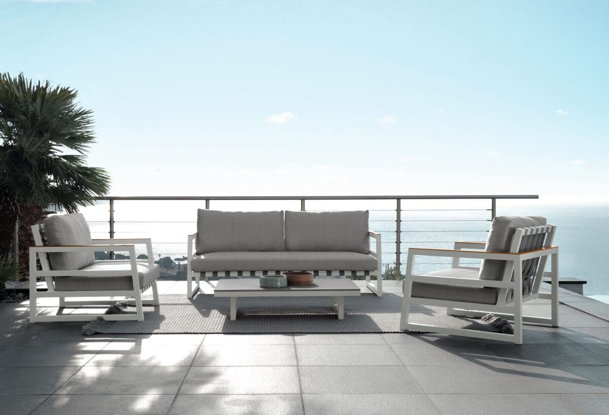 Modern Alabama//Alu Dining Armchair by Talentispa Italian aluminum chair in Troy MI dining area