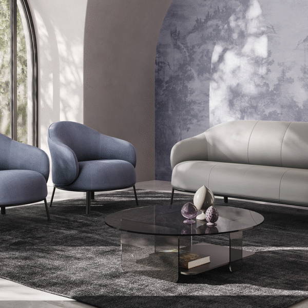 Modern Botanic sofa by Natuzzi, high-end Italian design for Royal Oak, Michigan.