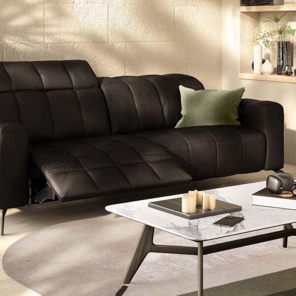 Luxury contemporary Portento sectional by Natuzzi, designer power motion furniture for Birmingham, Michigan.