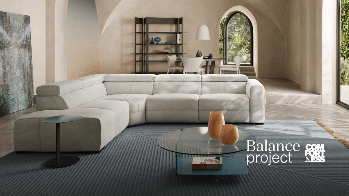 Luxury contemporary Balance Project by Natuzzi, a high-end Italian furniture collection for Birmingham, Michigan.